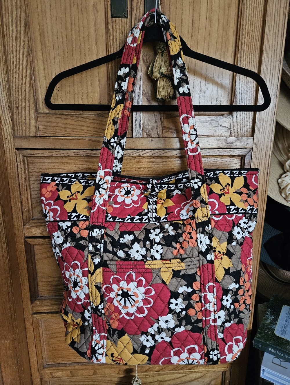 Vintage Vera Bradley Vera Tote In Retired Pattern Bittersweet NWOT